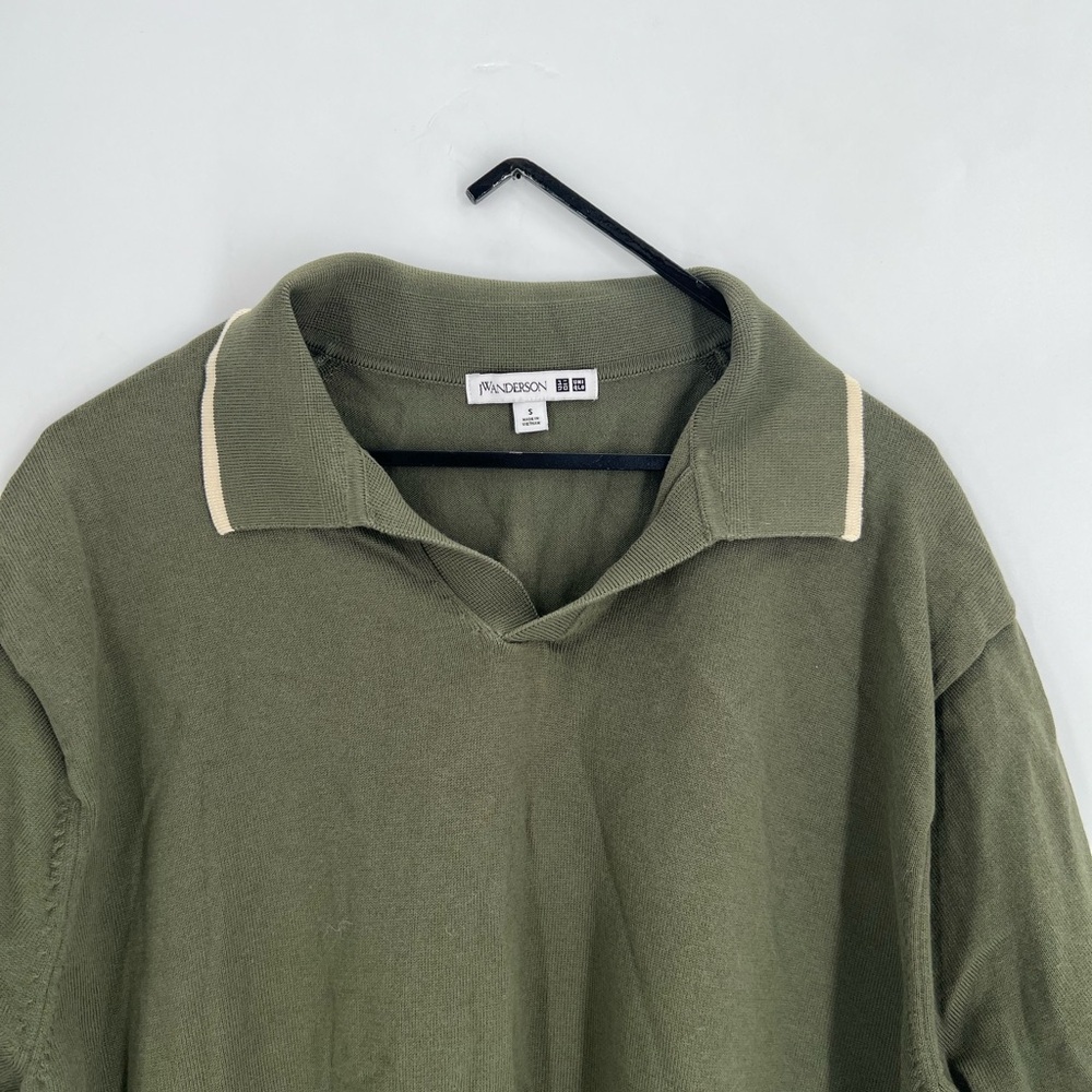 JW Anderson x Uniqlo Men’s Knit Polo Shirt In Olive